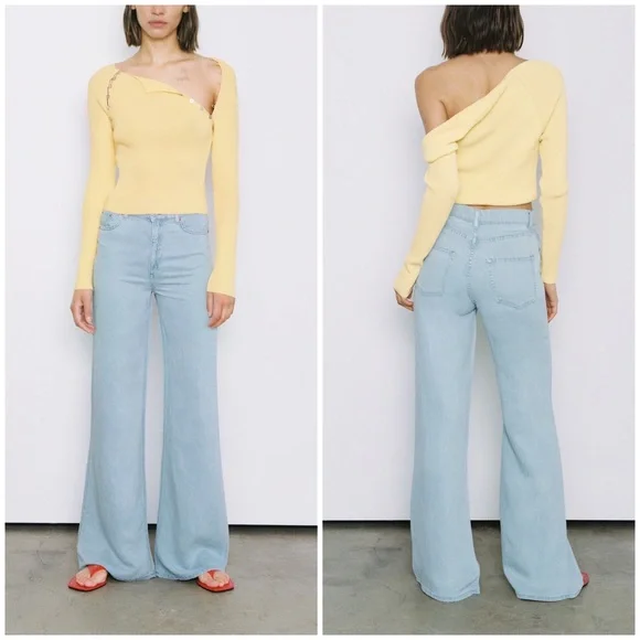 Zara | Jeans | Zara Light Blue Ditta Wide Leg Jeans Nwt Zara | Jeans | Zara Light Blue Ditta Wide Leg Jeans Nwt